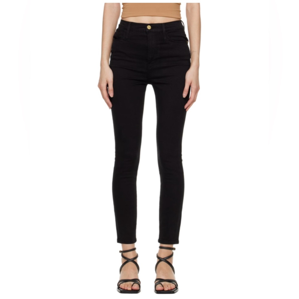 FRAME Ali High Rise Cigarette Black Jeans
Size 29